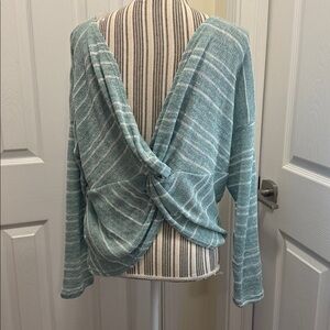 Everly cross Knot Back Lightweight Spring Knit Sweater